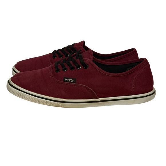 Vans Authentic Burgundy Canvas Sneakers Women's Size 8.5 Low Top Skate Sneakers - Picture 4 of 9